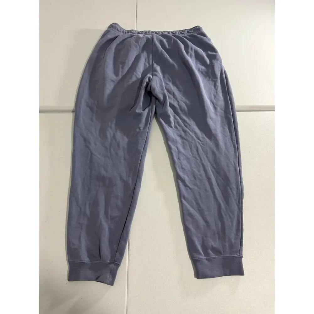 Nike Mens Large Blue Gray Fleece Jogger Sweatpants Drawstring